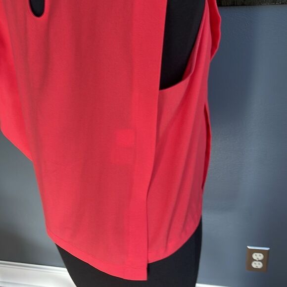 RACHEL Rachel Roy watermelon Crepe Cascade Ruffle Blouse. New. Size 6. - Picture 6 of 8